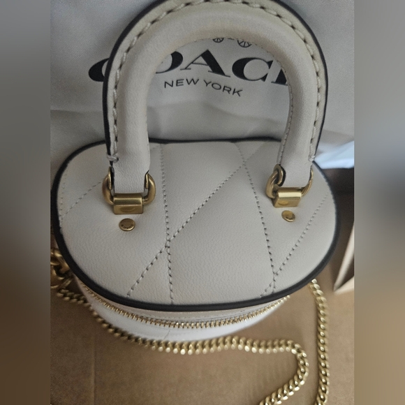 New Coach Trail Crossbody 12 Quilted plus bag chalk - Picture 4 of 12